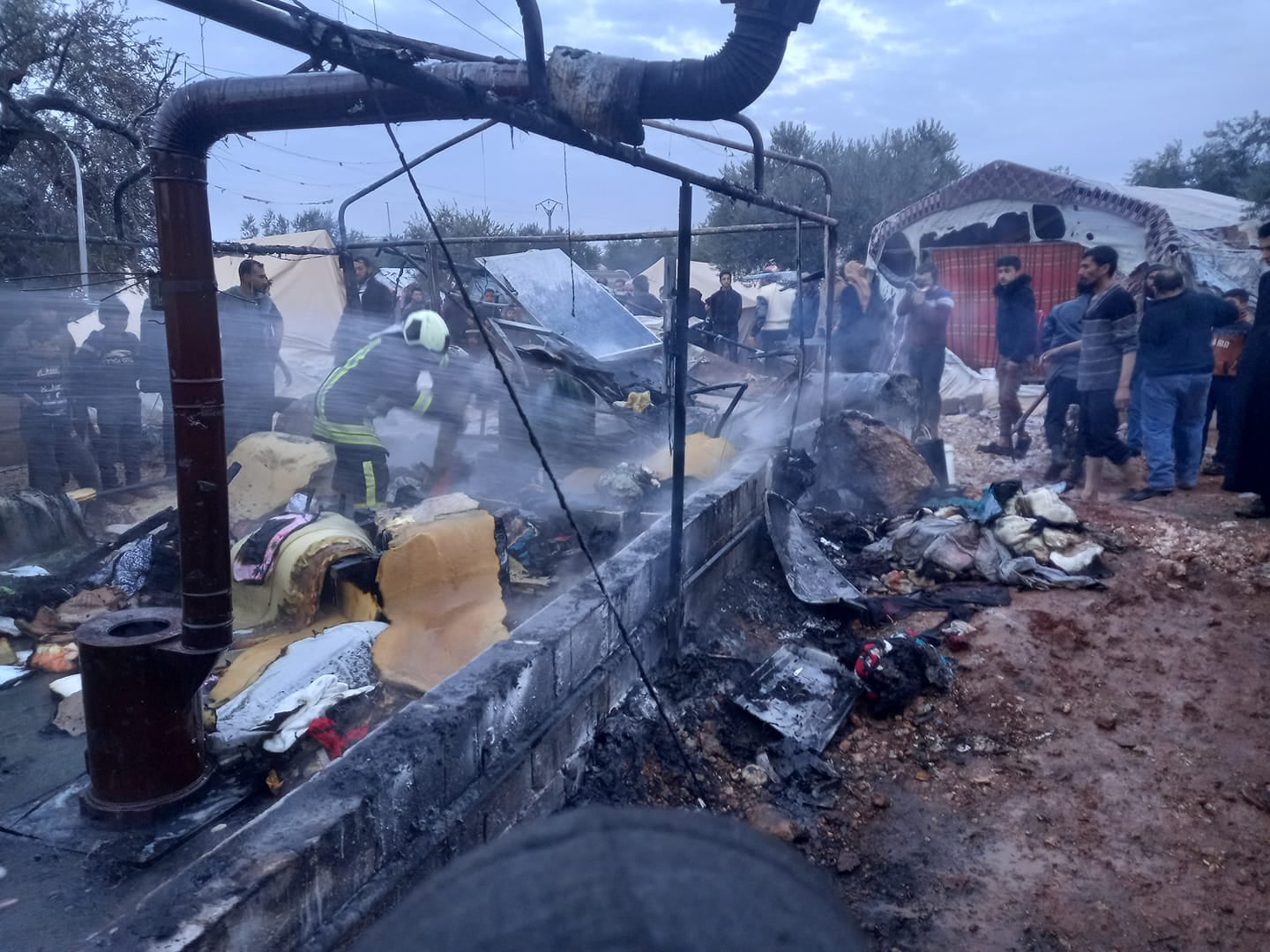 Fire broke out in an IDP Camp in Idlib 12-1-2022
