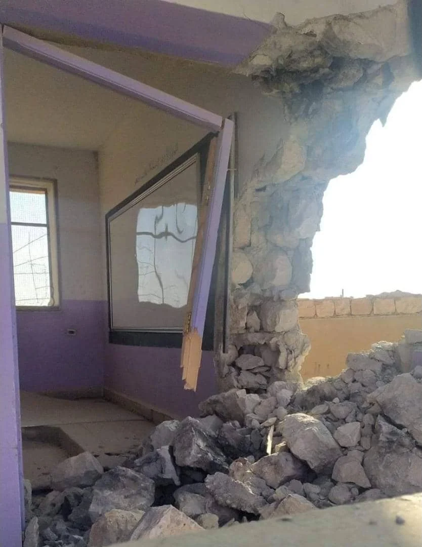 قوات النظام السوري تقصف مدرسة جنوب محافظة إدلب في 4-11-2022