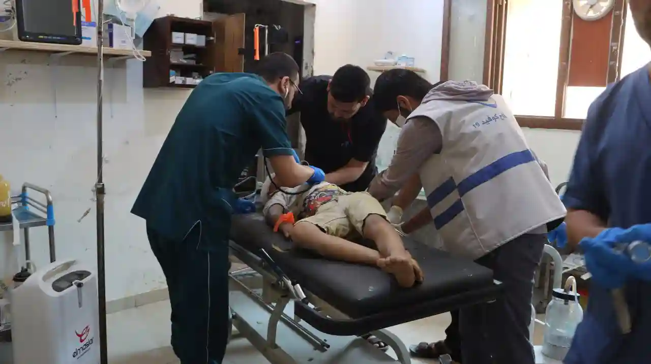 إصابة أطفال عدة إثر هجوم أرضي لقوات النظام السوري جنوب محافظة إدلب في 9-7-2023
