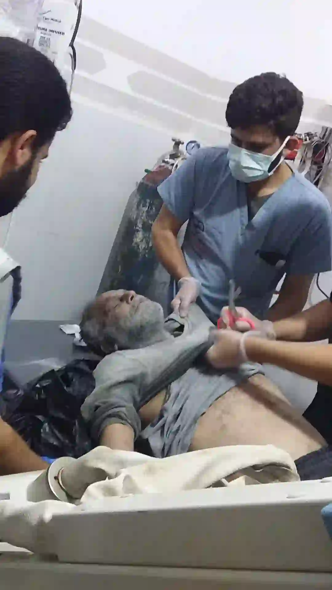 A man named Mahdi Ahmadou dies of wounds sustained in a Russian airstrike on southern rural Idlib governorate, October 16, 2023