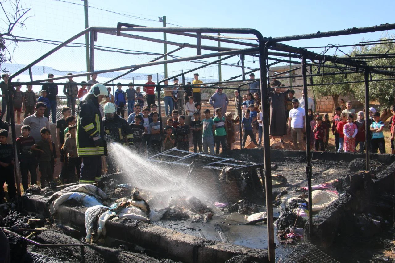 Fire breaks out in an IDPs Camp in N. Idlib, May 7, 2024