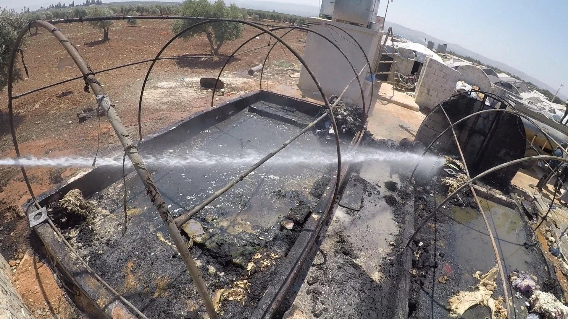 Fire breaks out in an IDPs camp in NW. Aleppo, July 16, 2024