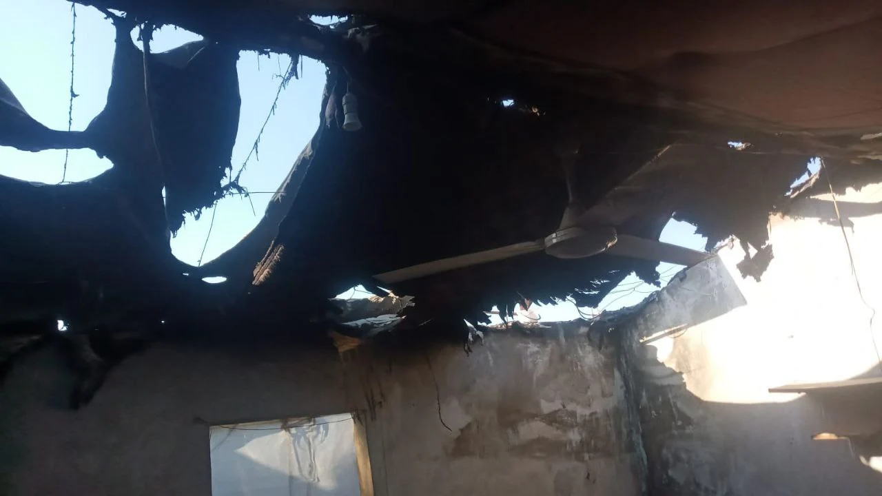 Fire breaks out in an IDPs housing unit in N. Idlib, July 10, 2024