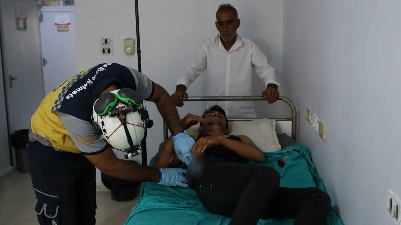 Man injured in a drone regime attack in W. Hama, August 6, 2024