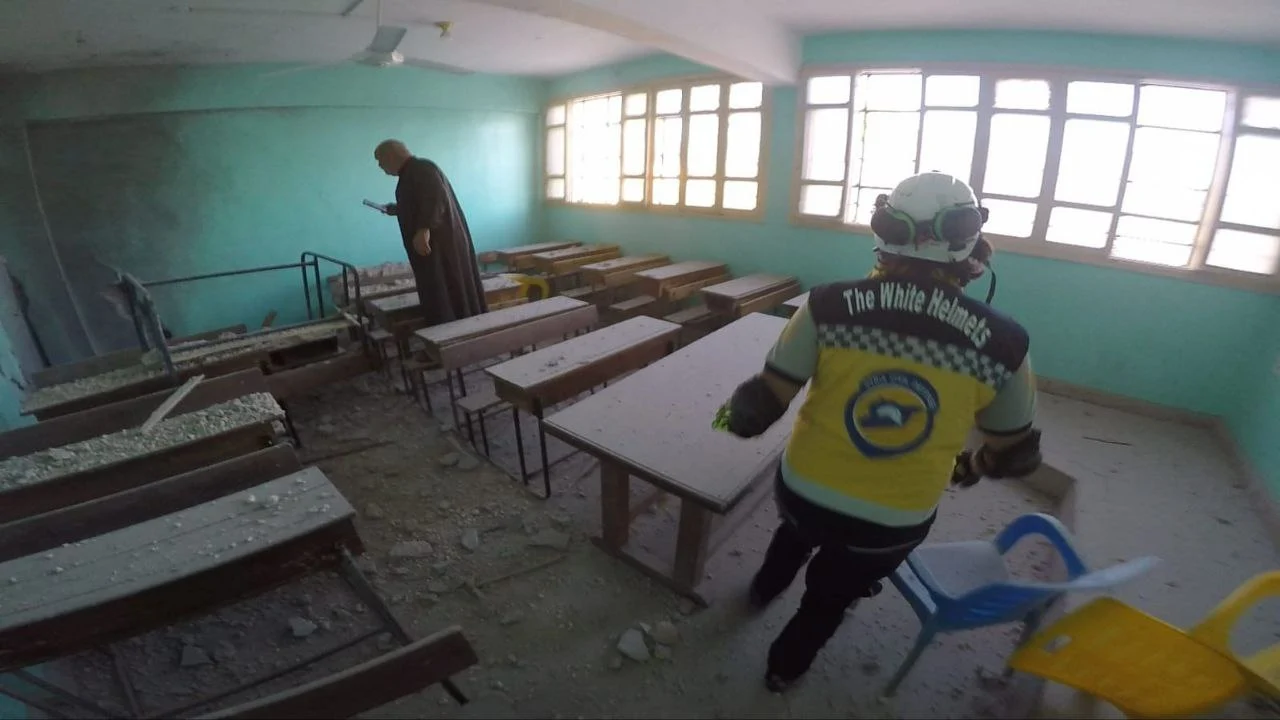 Two civilians injured, school damaged, in a ground regime attack in E. Idlib, September 15, 2024