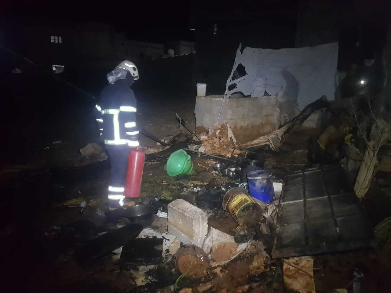 Fire breaks out in an IDPs tent in W. Idlib, October 22, 2024