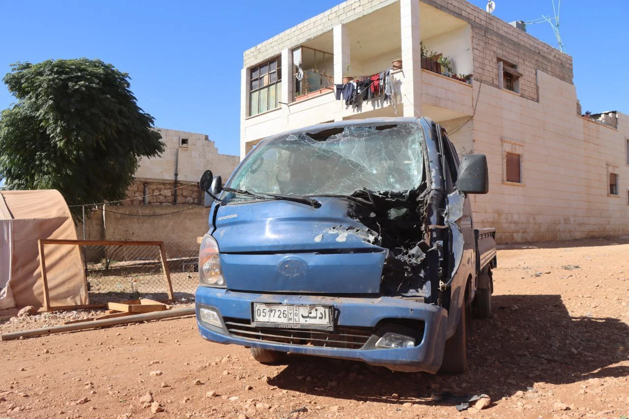 Three civilians injured in a drone regime attack in W. Aleppo, October 25, 2024