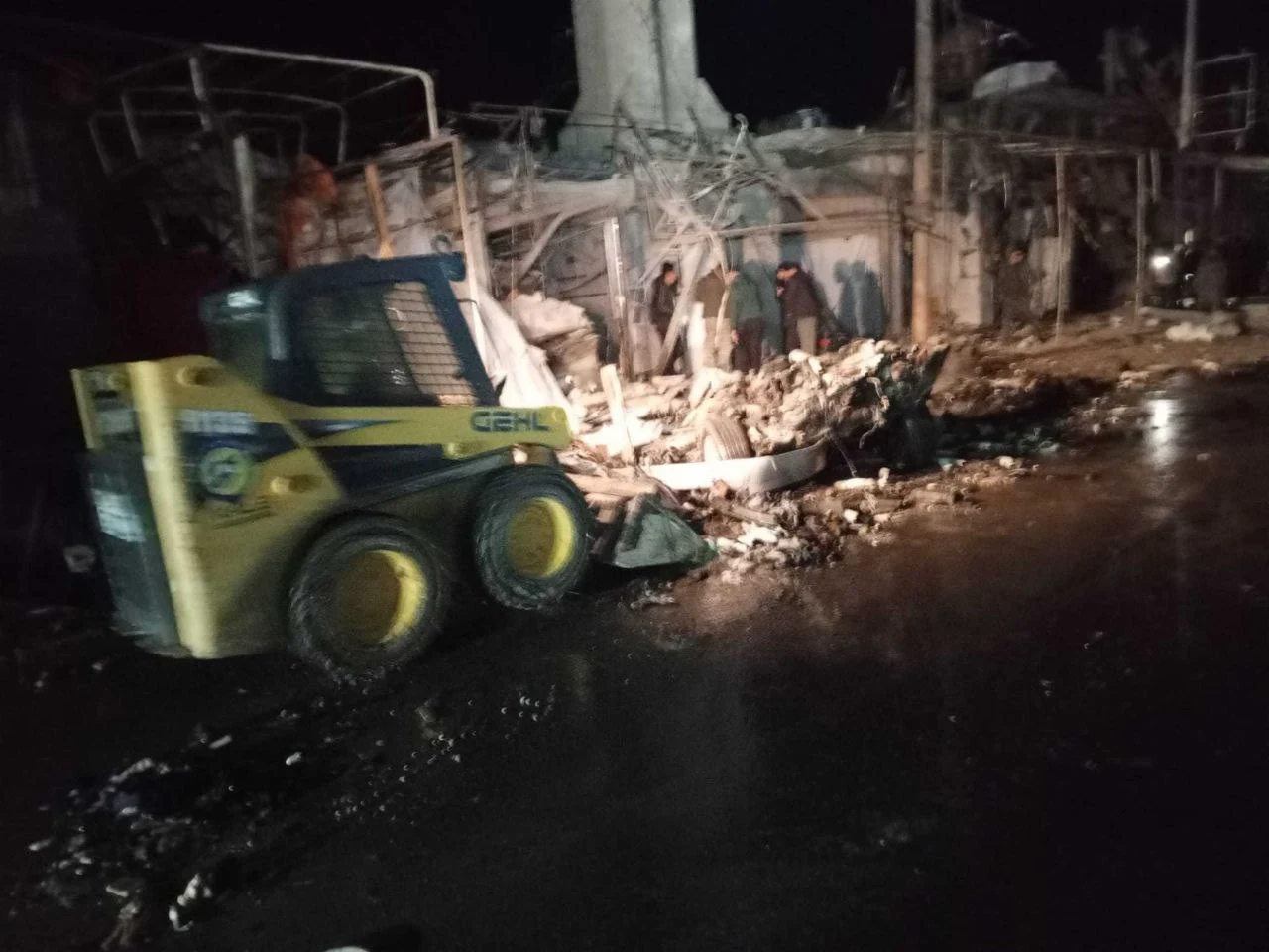 Damage to a mosque in the explosion of a car bomb of unidentified source in E. Aleppo, December 27, 2024