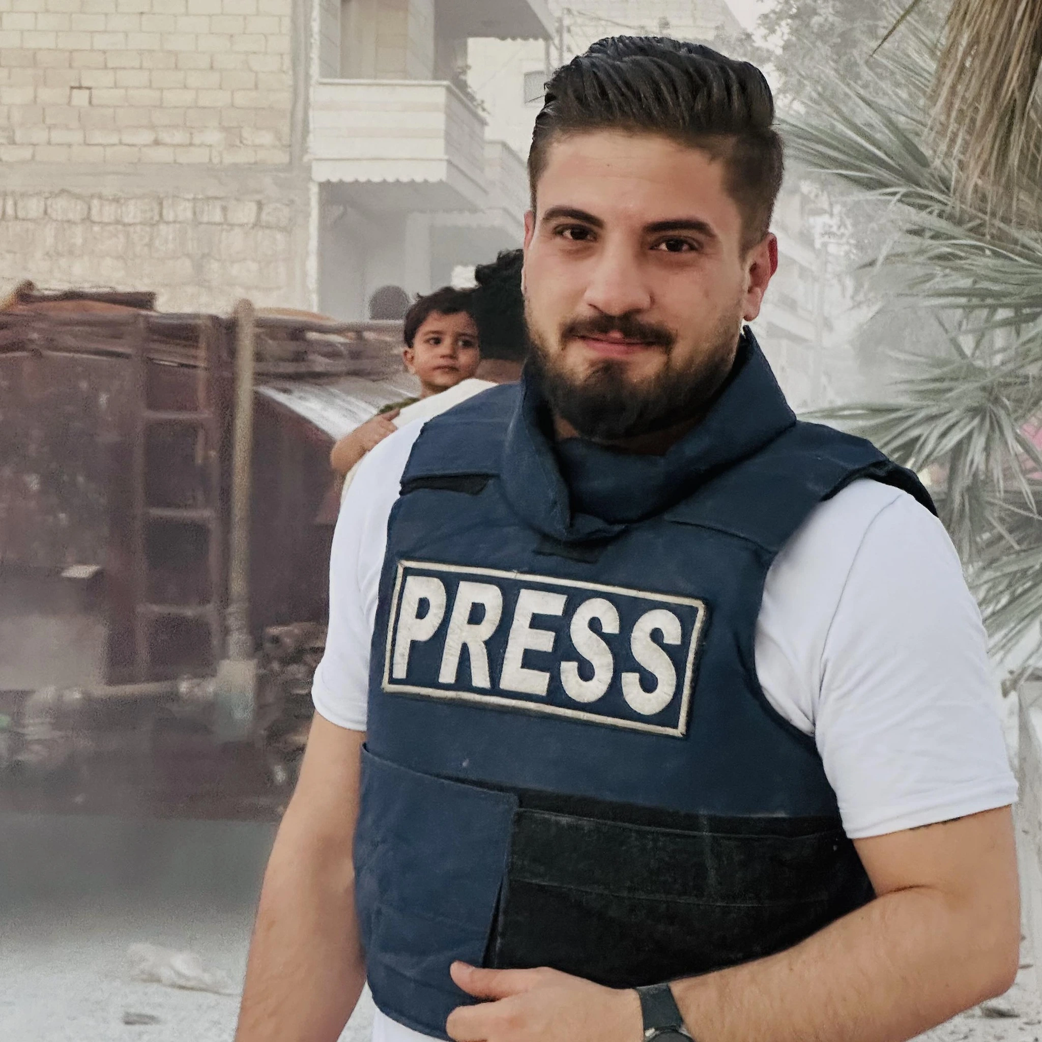 Media worker named Ayham al-Bayyoush injured in a drone SDF attack in E. Aleppo, January 5, 2025
