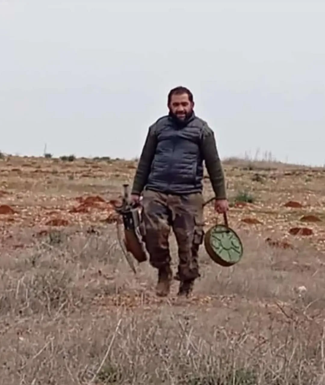 Man named Ahmad Shubak killed by a landmine of unidentified source while disarming landmines in N. Aleppo, February 10, 2025
