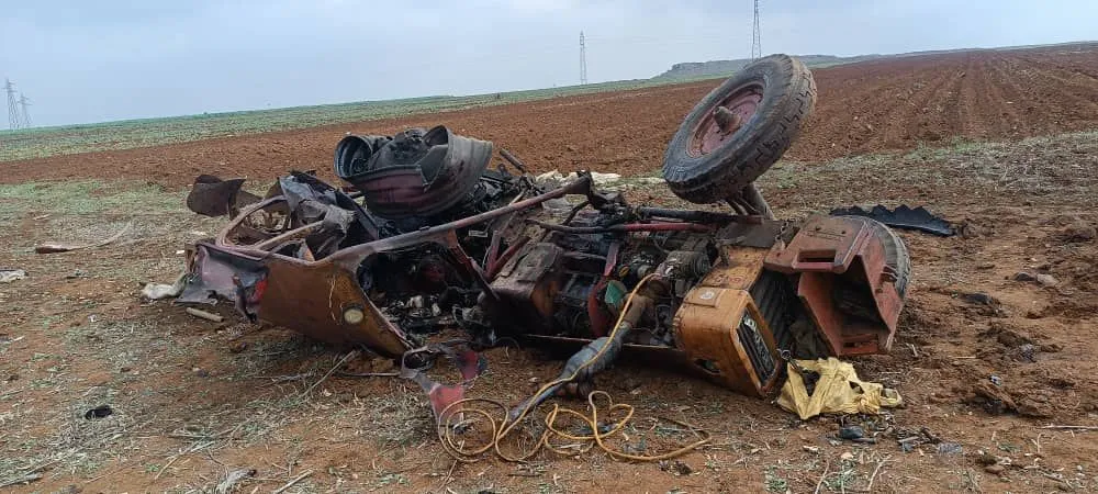 Civilian injured by a landmine of unidentified source in N. Daraa, March 8, 2025