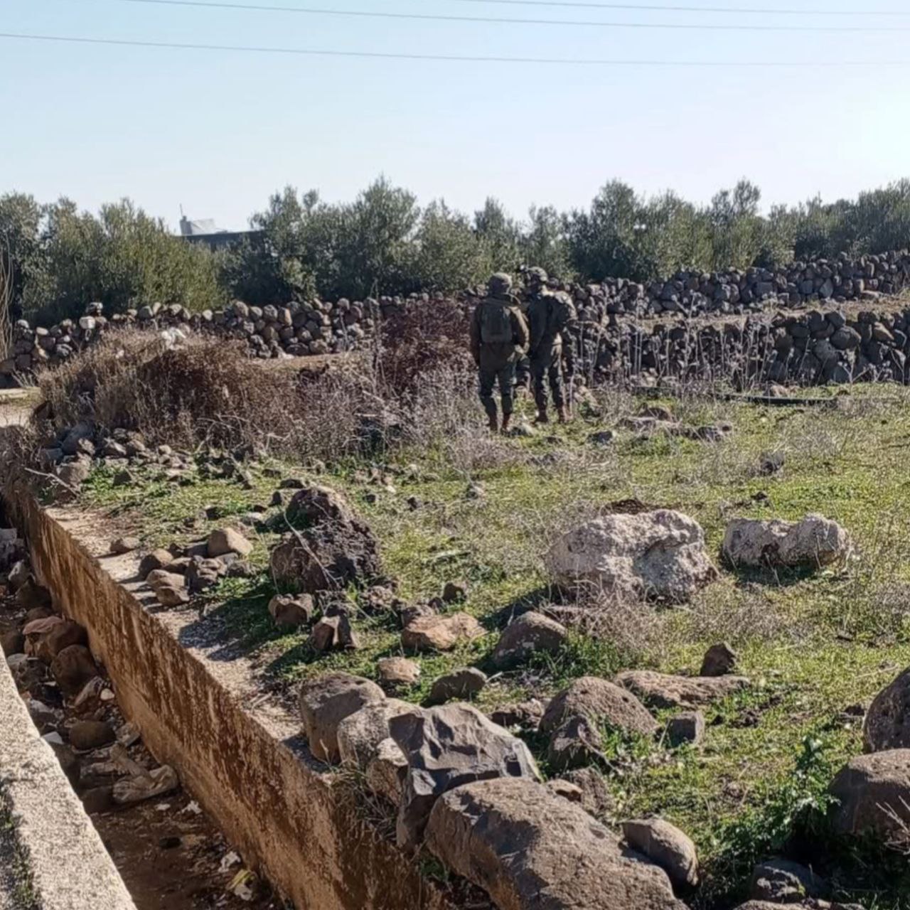 Israeli occupation forces advancing in al-Rafid town in southern rural Quneitra -February 28, 2025
