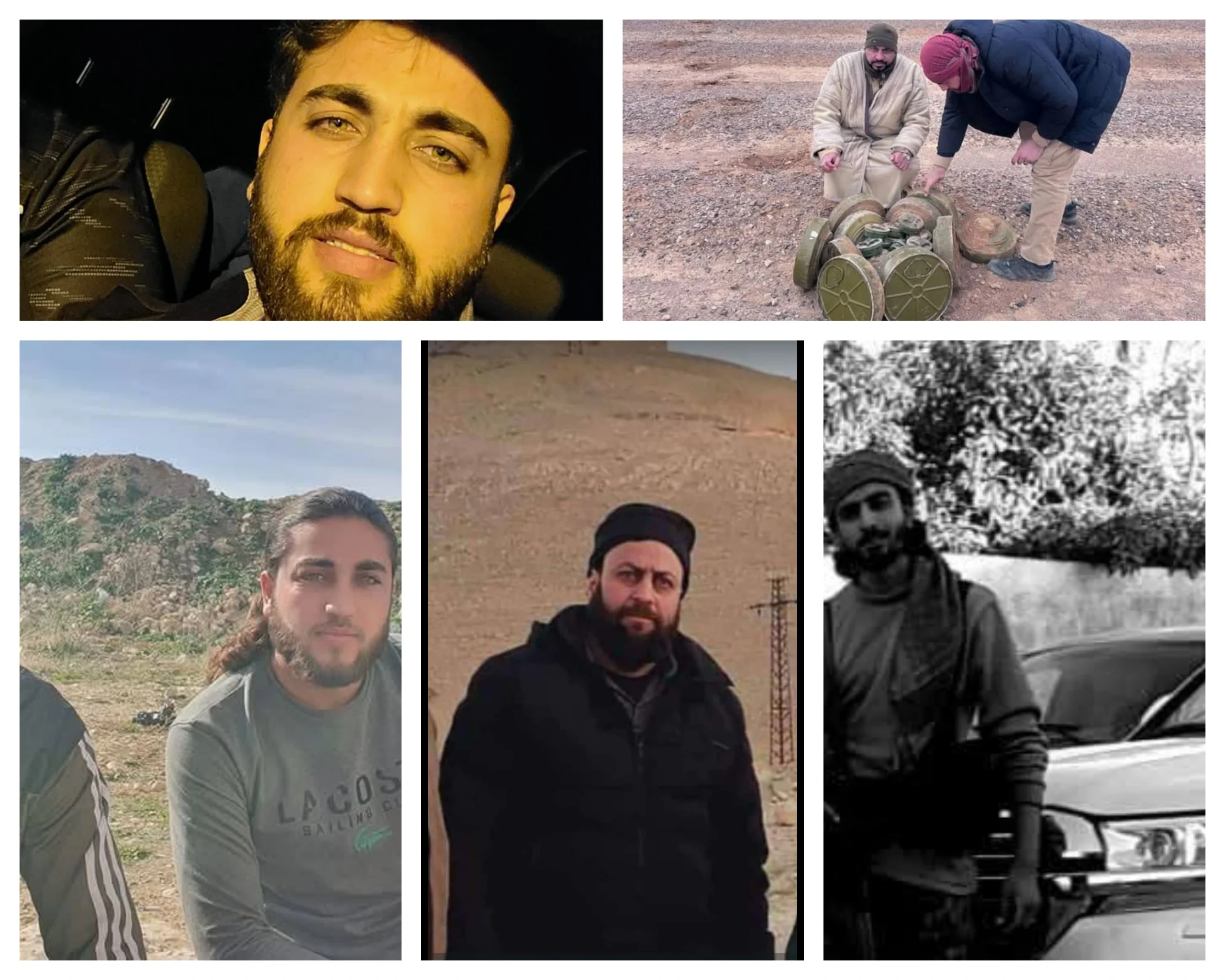 مجزرة بحق مدنيين أثناء عملهم في نزع الألغام التي تمت زراعتها من قبل جهة لم نتمكن من تحديدها شرق محافظة حمص في 3-3-2025